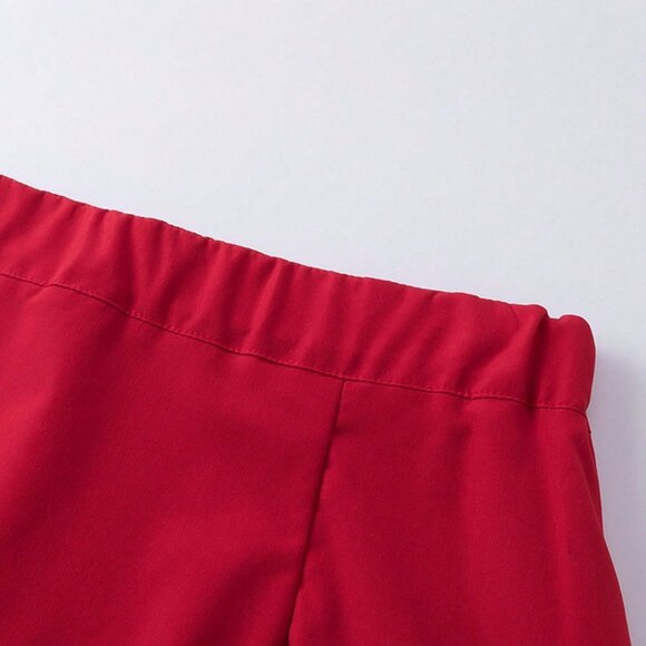 Red Casual Women's Mini Skirt - Picture 5 of 8